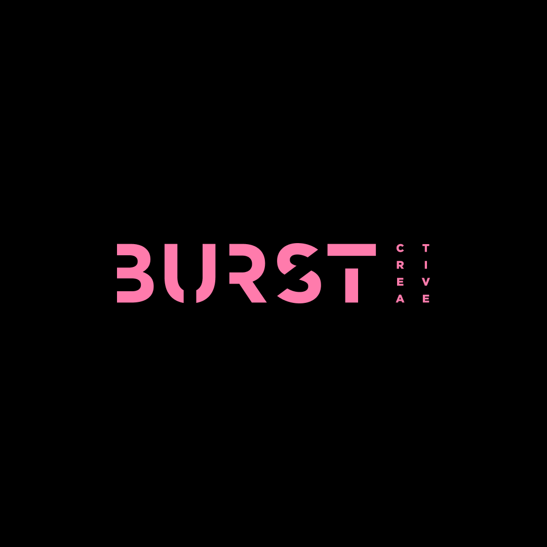 BurstCreative-Pink Burst Creative Pink Logo on Black Background